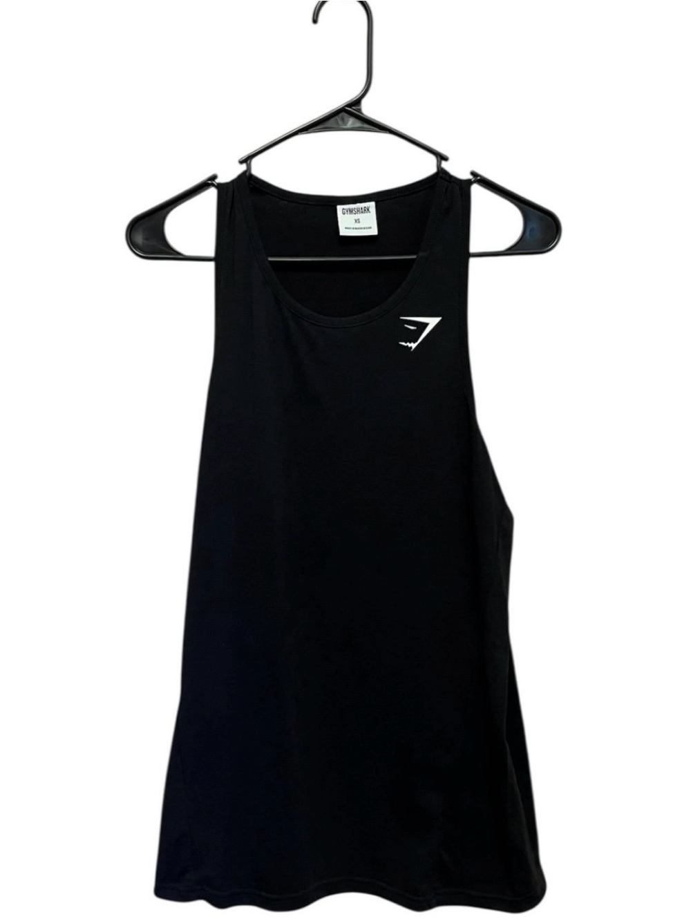 Gymshark Black Training Tank with White Logo